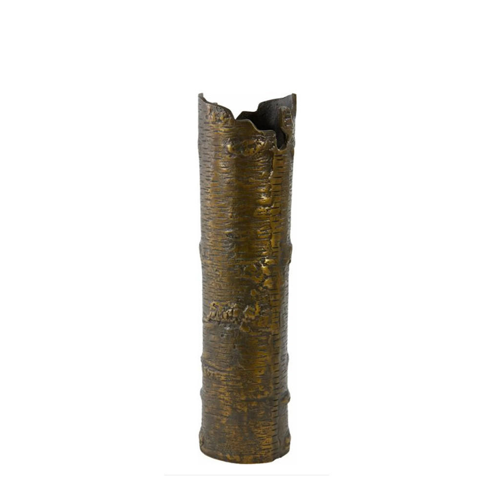 METALLVASE SERERO Ø10x40 cm, Metall, Antik Bronze - Bronzefarben, Metall (40cm) - Light & Living