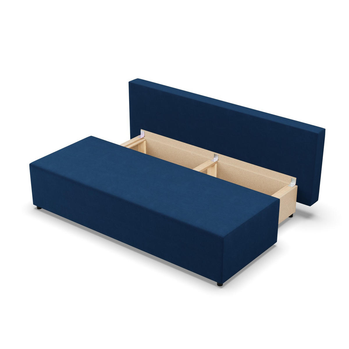 SOFA 3-SITZER MIT SCHLAFFUNKTION FERMO Dunkelblau - Dunkelblau, Textil (92/95/191cm) - Mebligo