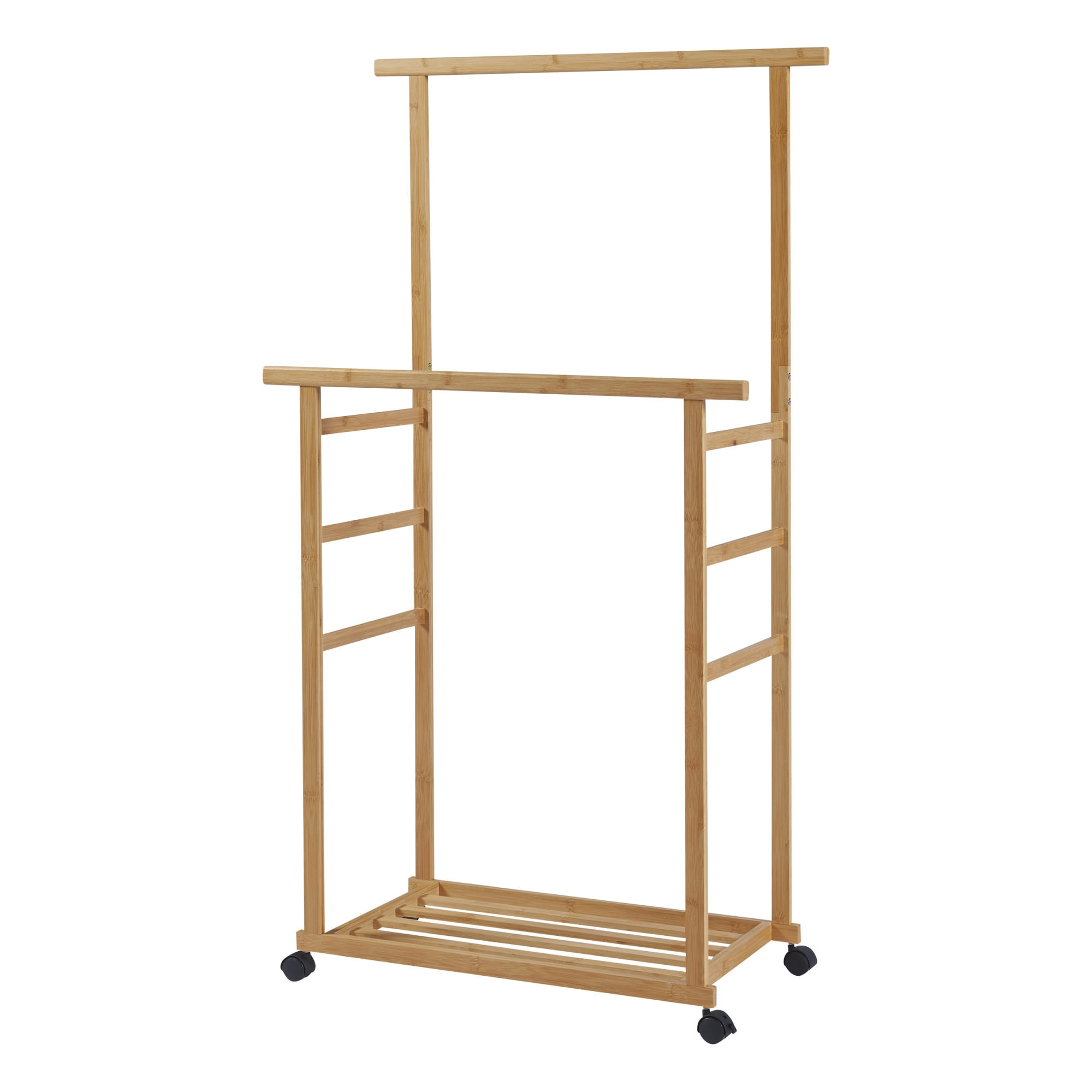 ROLLGARDEROBE Ilmajok - Naturfarben, Holz (70/147/36cm) - [en.casa]