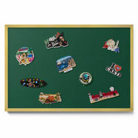 MAGNETTAFEL 60x40 cm Goldener Rahmen Dunkelgrün - Smaragdgrün, Metall (60/50/0.4cm) - TULUP