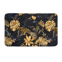 BADTEPPICH Golden Leaves 70 x 110 cm - Goldfarben, Textil (70/110cm) - Sanilo