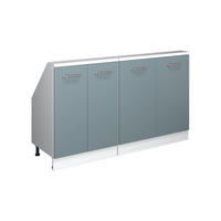 KUCHYŇSKÁ SKŘÍŇKA POD ŠIKMOU STŘECHU R-Line Modrošedá/bílá - bílá/šedohnědá, kompozitní dřevo (140/81.6/46cm) - Vicco