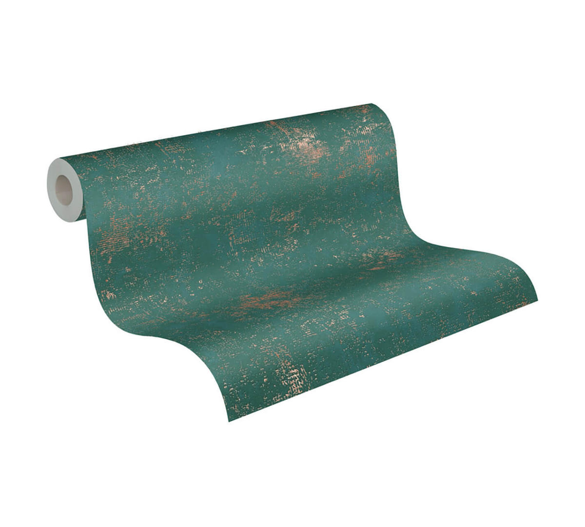 VLIESTAPETE Grün 53/1005 cm - Goldfarben, Textil (53/1cm) - KUNSTLOFT