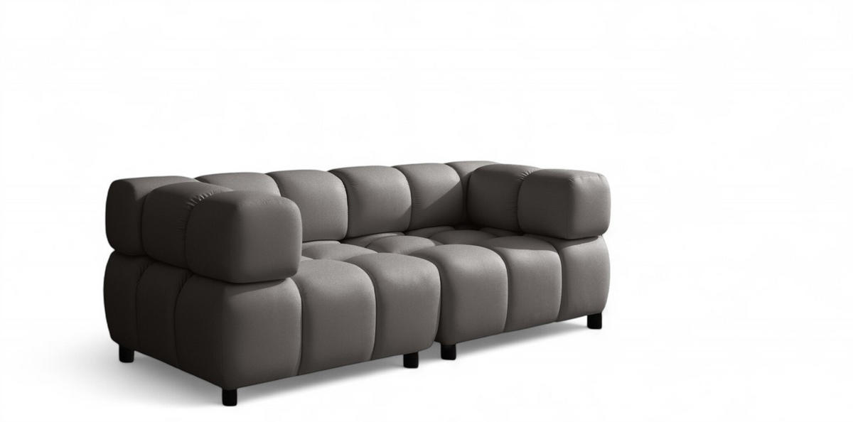 SOFA 2-sitzer Flow - Dunkelgrau, Holzwerkstoff/Textil (192/71/96cm) - Fun Möbel