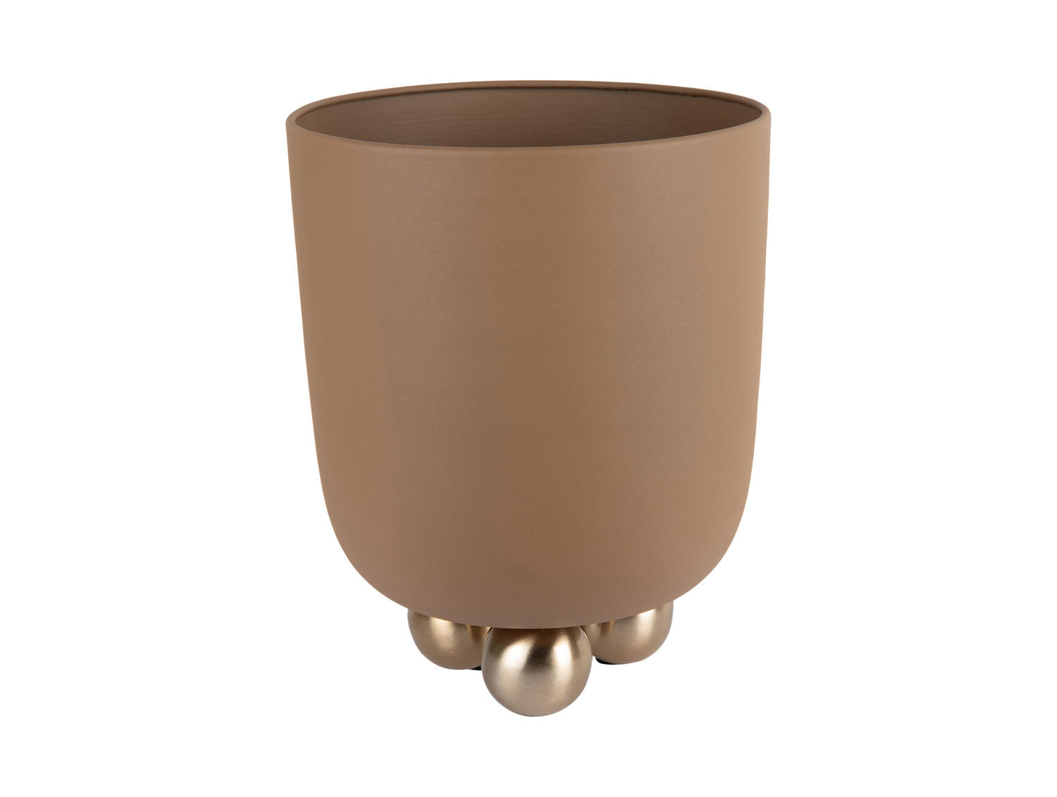 BLUMENTOPF Estilo Braun Ø23/28 cm - Braun, Metall (28cm) - Present Time