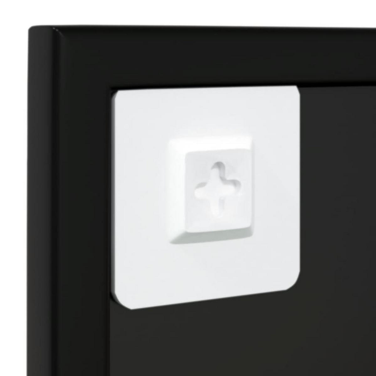 WANDSPIEGEL Schwarz 80/60 Cm Metall - Schwarz, Metall (60/1.6/80cm) - vidaXL