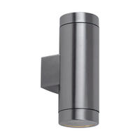 WANDSTRAHLER Edelstahl Silber Up Down - Silberfarben, Glas (7.6/20.7/10.5cm)