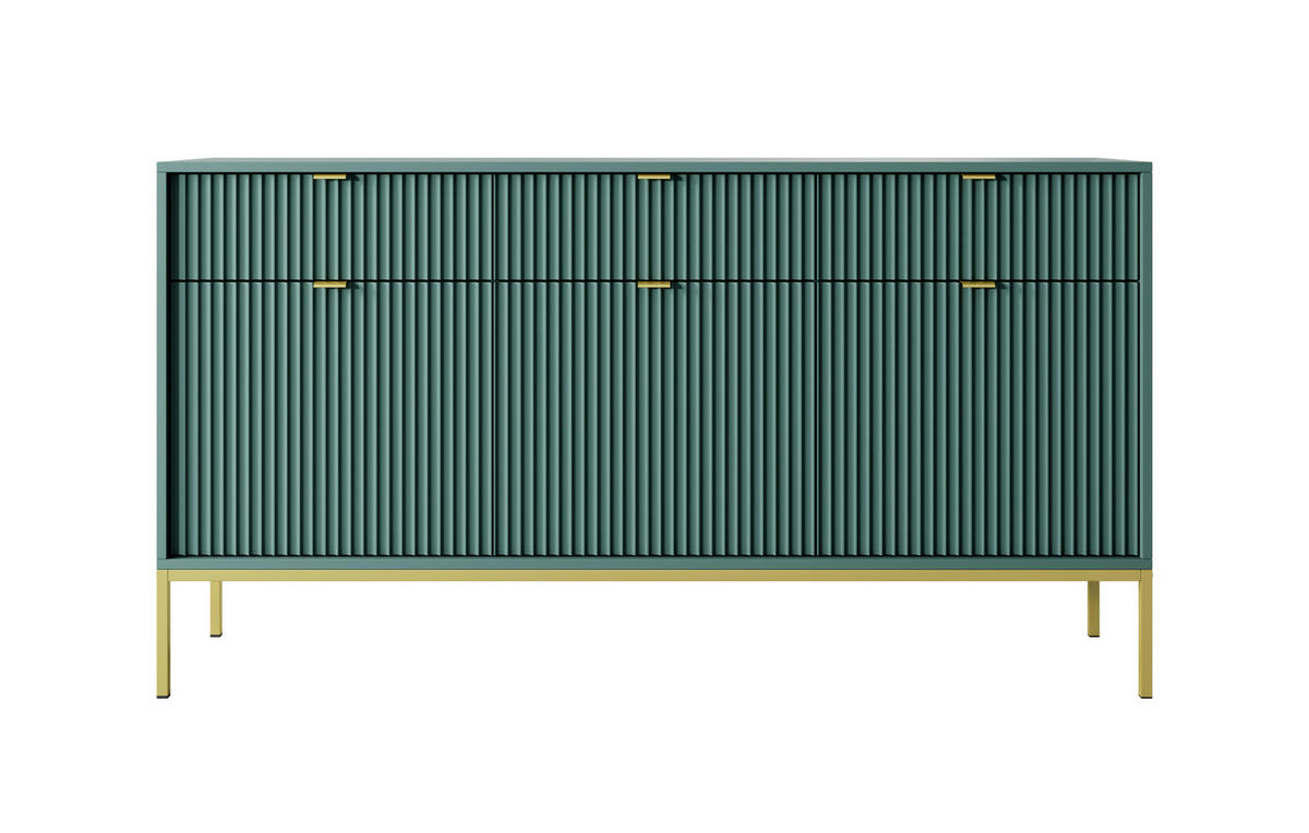 SIDEBOARD GRÜN - Grün, Holzwerkstoff (154/83/39cm) - FURNLUX