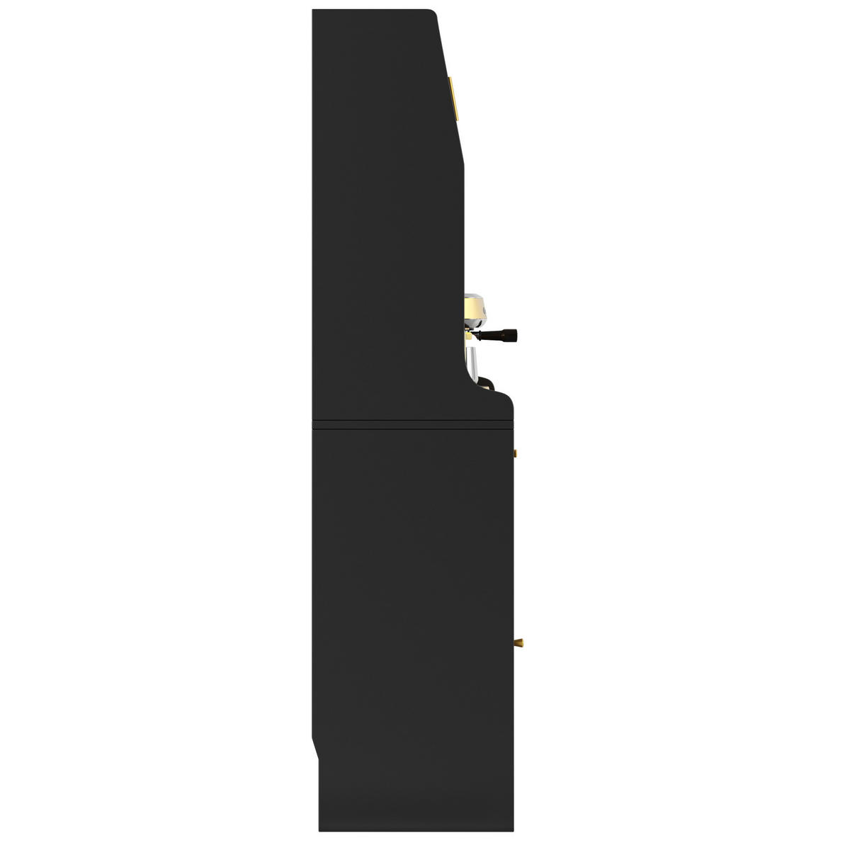 HOCHSCHRANK mit LED-Beleuchtung 120 x 40 x 180 cm Schwarz - Schwarz, Holzwerkstoff (40/180/120cm) - Meubliv