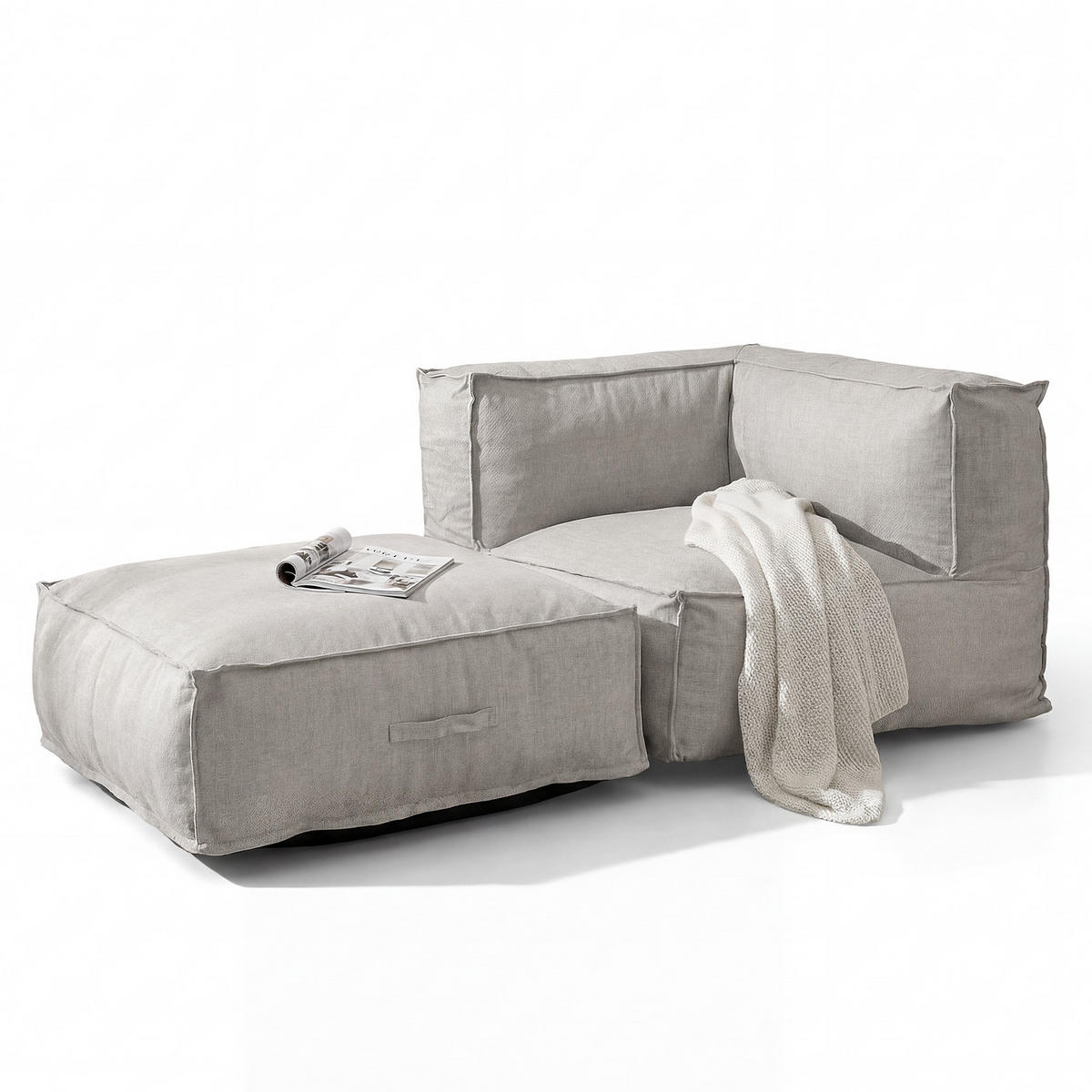 LOUNGEGRUPPE - 2-teilig - Olefin - Beige - Beige, Textil (190/80/95cm) - home24