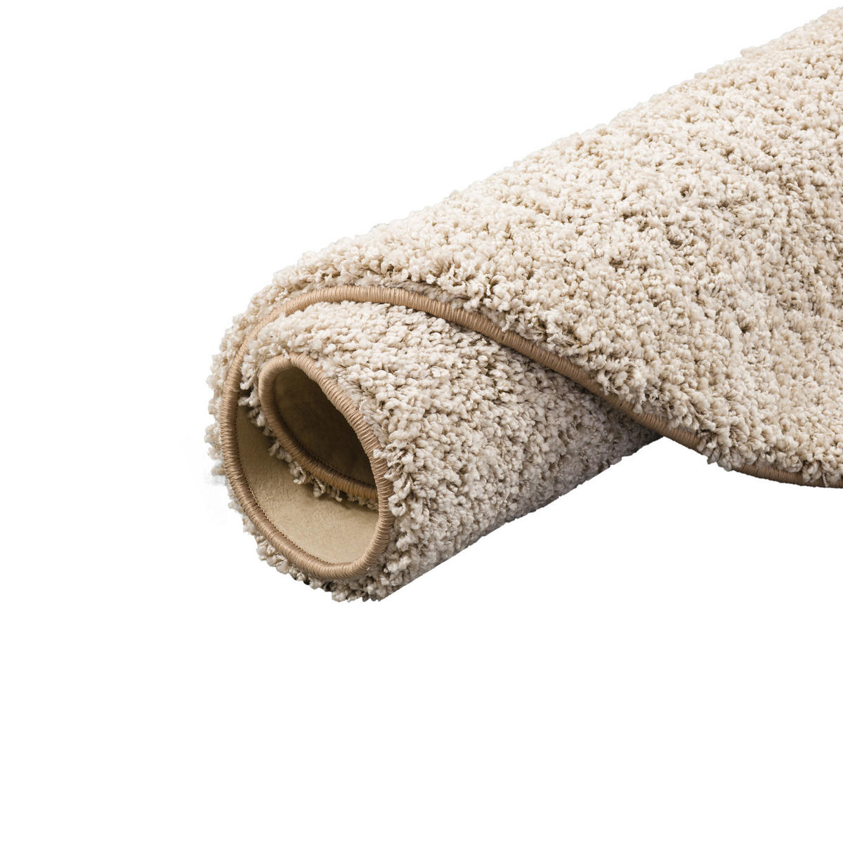 LUXUS HOCHFLOR LANGFLOR TEPPICH MILANO RUND - Beige, Textil (200/200cm) - Snapstyle