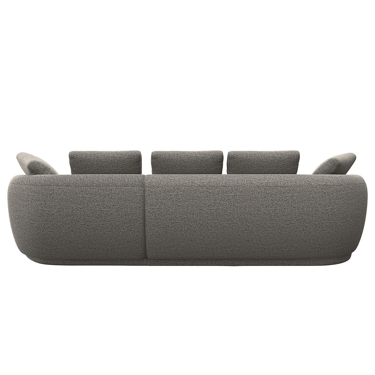 ECKSOFA mit Longchair - Schwarz/Grau, Kunststoff/Textil (276/146cm) - home24