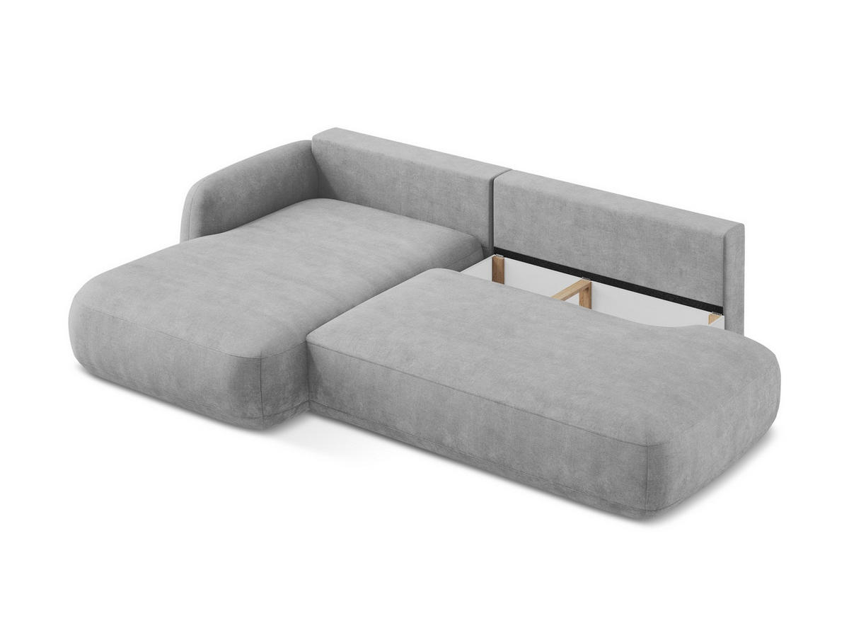 POUF Chenille Stoff Blau - Blau/Schwarz, Holzwerkstoff/Textil (111/88/60cm) - Makamii