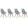 STÜHLE Nora Grau 4er-Set - Grau, Kunststoff (49/81/52cm) - Happy Garden