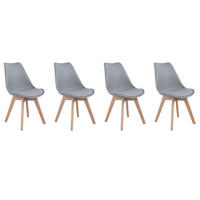 STÜHLE Nora Grau 4er-Set - Grau, Kunststoff (49/81/52cm) - Happy Garden
