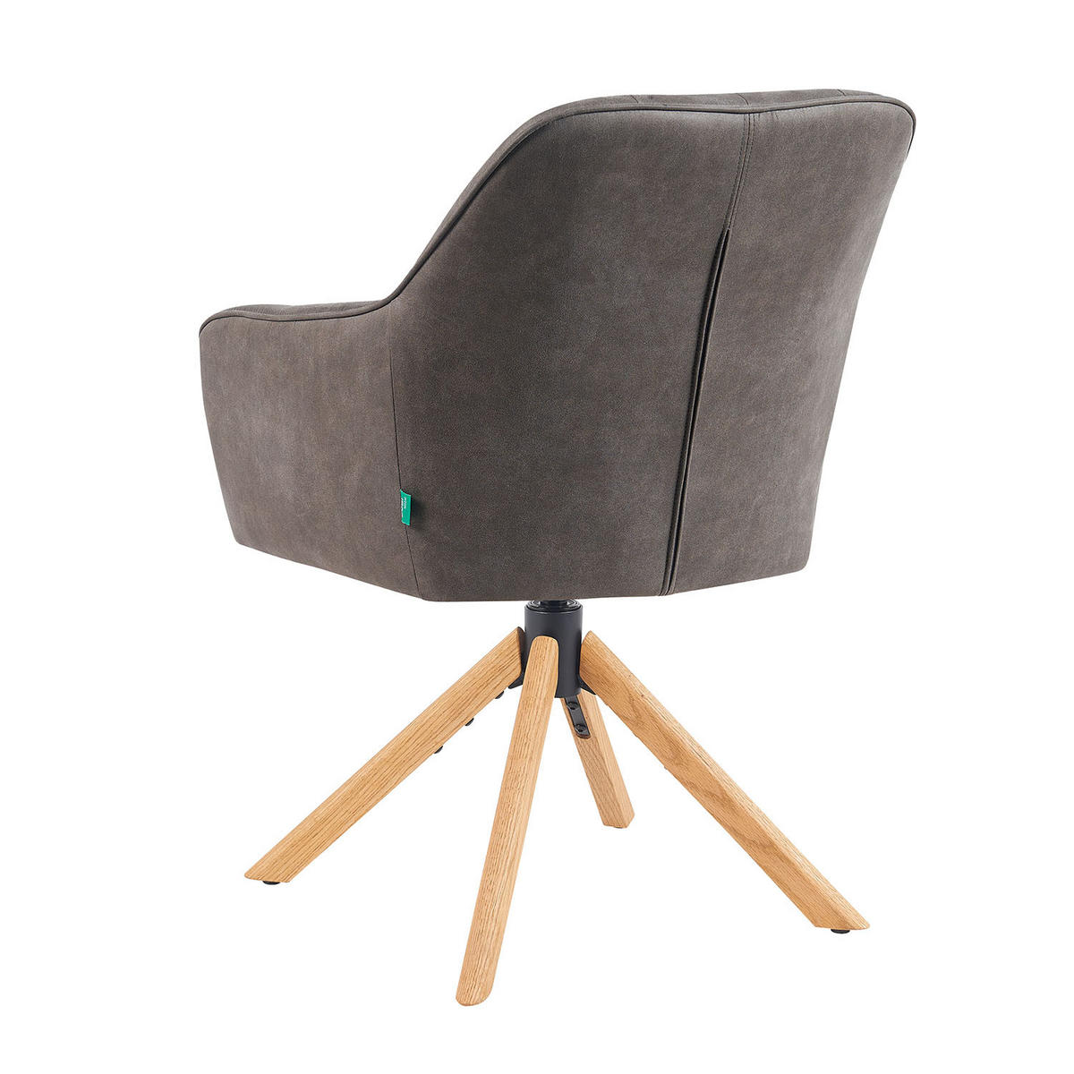 ARMLEHNSTUHL Mika-Levi - Honigeiche/Taupe, Eichenholz/Holz (60/87/65cm) - DUBI Möbel