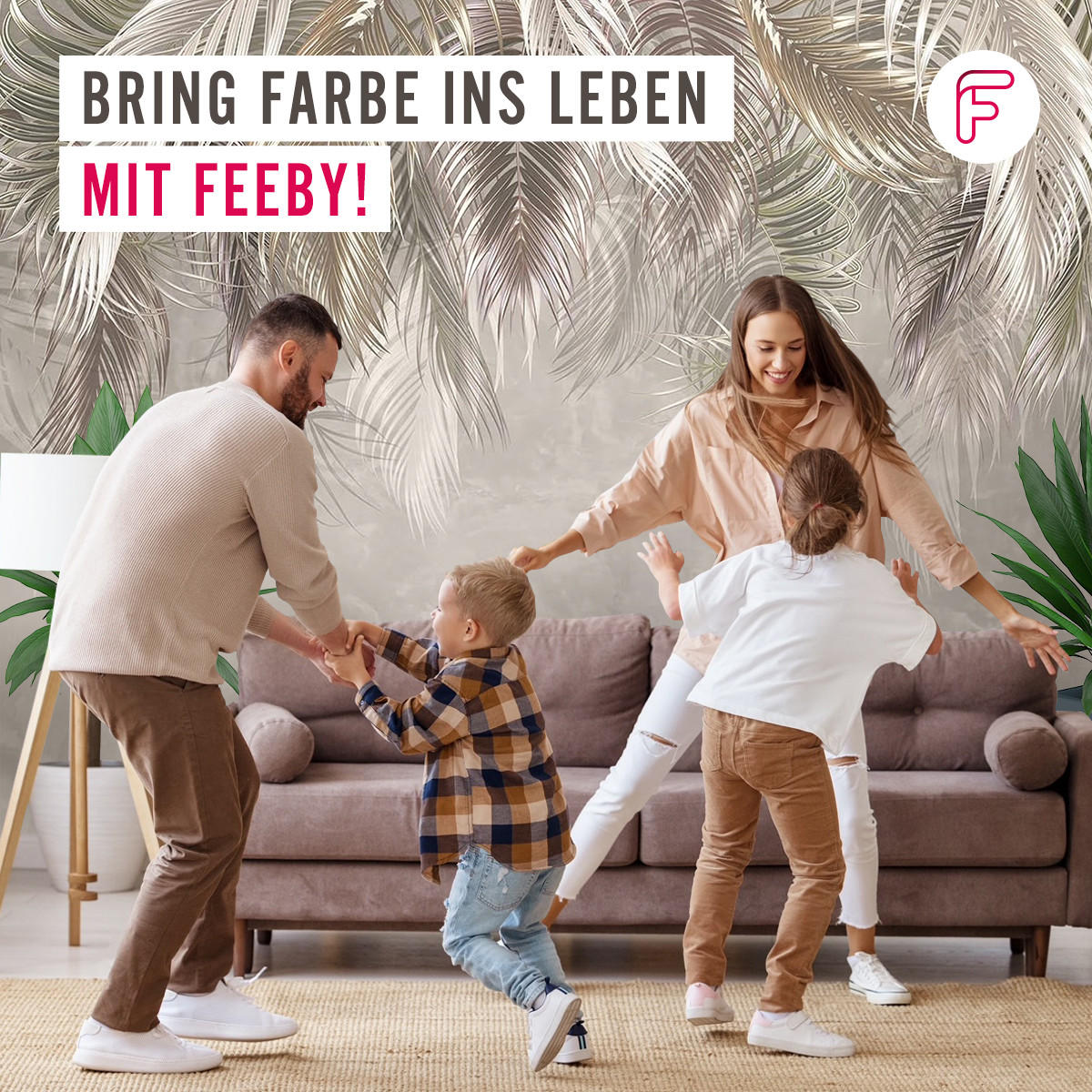 FOTOTAPETE, Beige Braun Fan Abstrakt - Beige, Papier (300/210cm) - Feeby