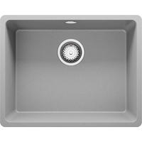 UNTERBAUSPÜLE GRANIT Venedig Easy, 2-er set Grau 56/44 cm 1 Becken + Ablauf-Set ab 60er Unterschrank - Chromfarben/Grau, Kunststoff (56/20/44cm) - Primagran