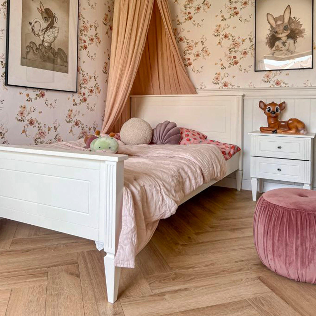 OTROŠKA POSTELJA 120/200 Ines Bela - bela, leseni material (120/200cm) - Petits-meubles