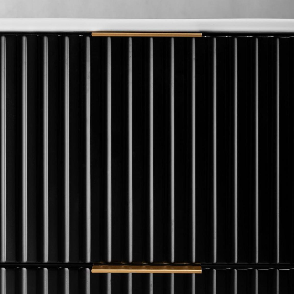 WASCHBECKUNTERSCHRANK Schwarz matt 120/57/46 cm - Schwarz, Holzwerkstoff (120/57/46cm) - Rodan