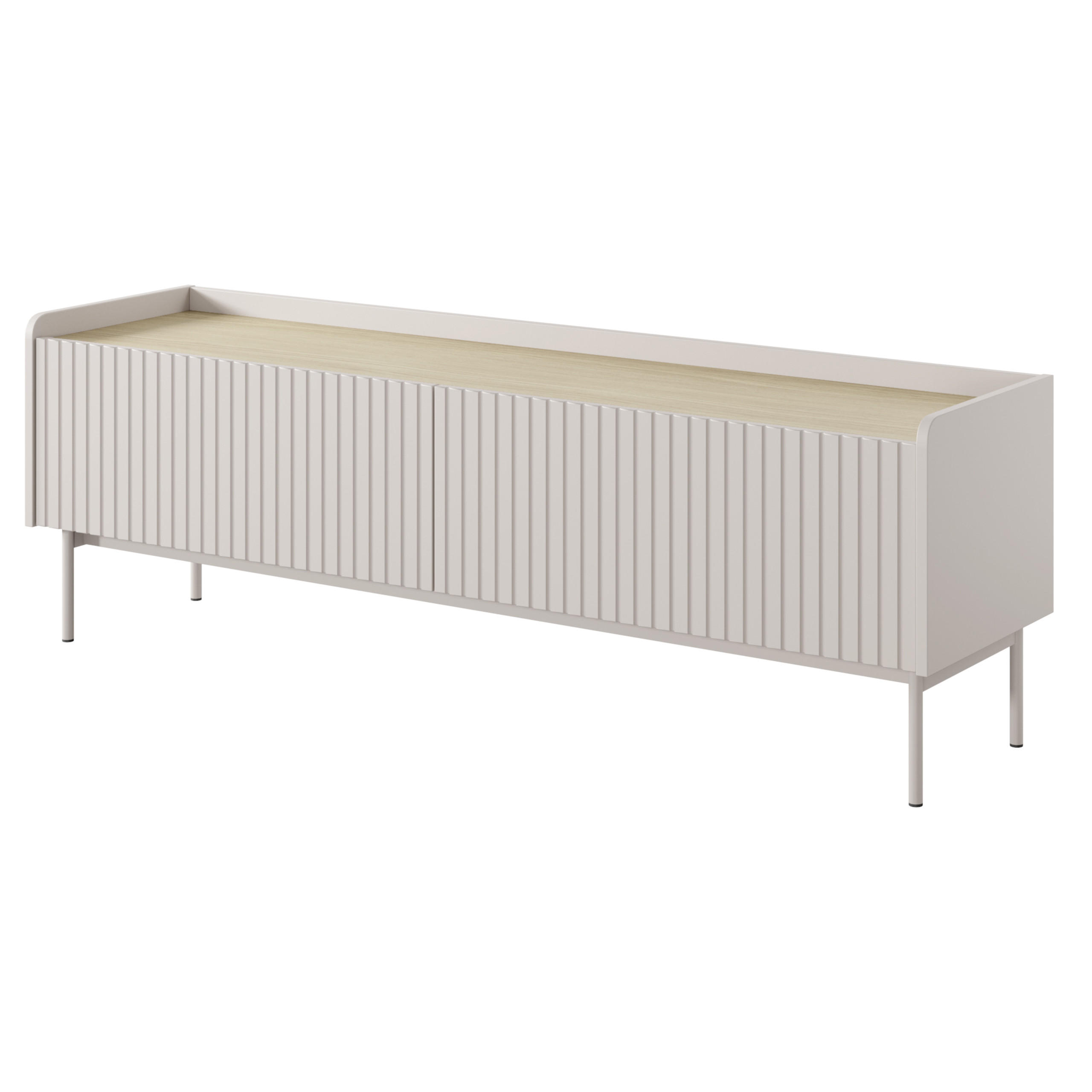 LOWBOARD LIVELLO 153/50,2/38 cm, Beige - Beige, Holzwerkstoff (153/50.2/38cm) - MASSENO