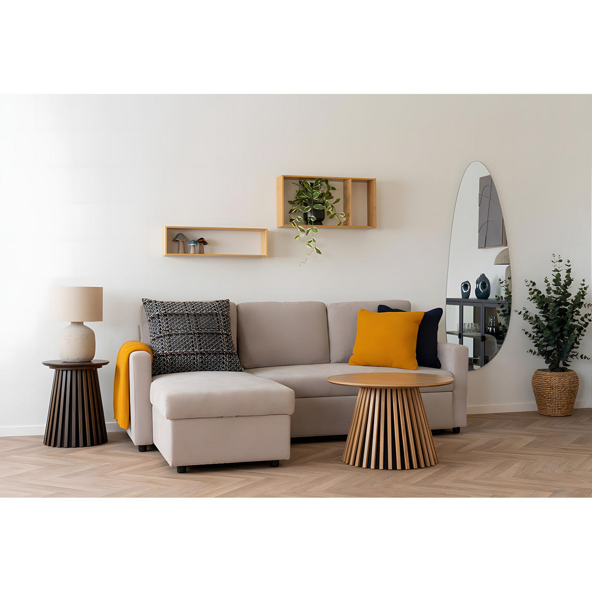 SOFFBORD Osaka 70 x 70 x 45 cm – ekfärgad - Ekfärgad, Träbaserade material (70/70/45cm) - ebuy24