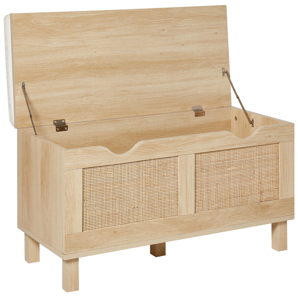 TRUHENBANK Hellbraun Washington - Hellbraun, Holzwerkstoff (80/47/35cm) - Beliani