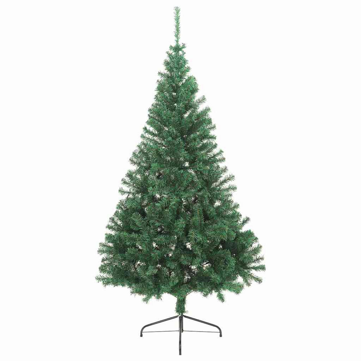 HALB-WEIHNACHTSBAUM Künstlicher Mit Ständer Grün 180 Cm Pvc - Grün, Kunststoff (180cm) - vidaXL