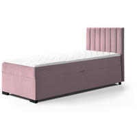 POLSTERBETT Eric 104/207/105 rosa - Rosa, Holzwerkstoff/Textil (100/200cm) - Beautysofa