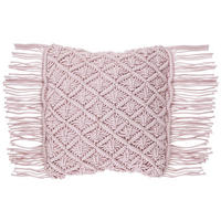 DEKOKISSEN Pastellrosa 40/40 cm Yaniklar - Pink, Naturmaterialien/Textil (40/40cm) - Beliani