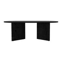 COUCHTTISCH nicht ausziehbar - 120 cmcm x 60 cmcm - Holz, Platte - Schwarz - TOPANIA - Schwarz, Holz (60/120/39.6cm) - Vente-Unique