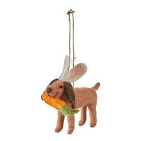 DEKOANHÄNGER Funky Friends Filz-Dackel - Braun, Textil (5/11/11cm) - Butlers