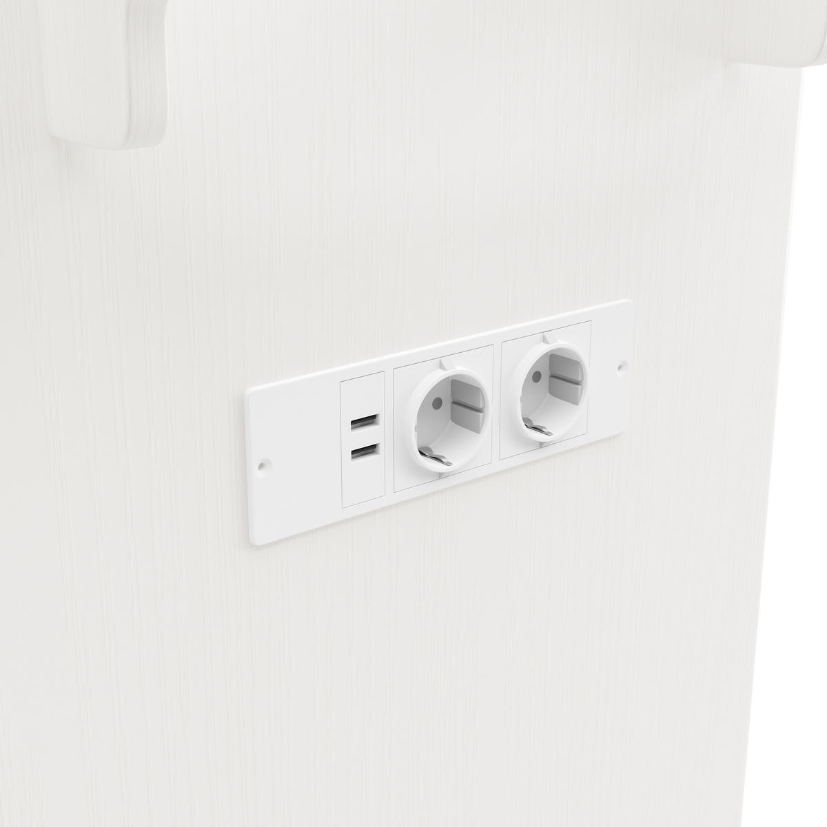 KÜCHENINSEL 131.5x43x90.7cm Weiß aus MDF/Metall mit Klappplatte - Weiß, Holzwerkstoff (131.5/90.7/43cm) - Modfu