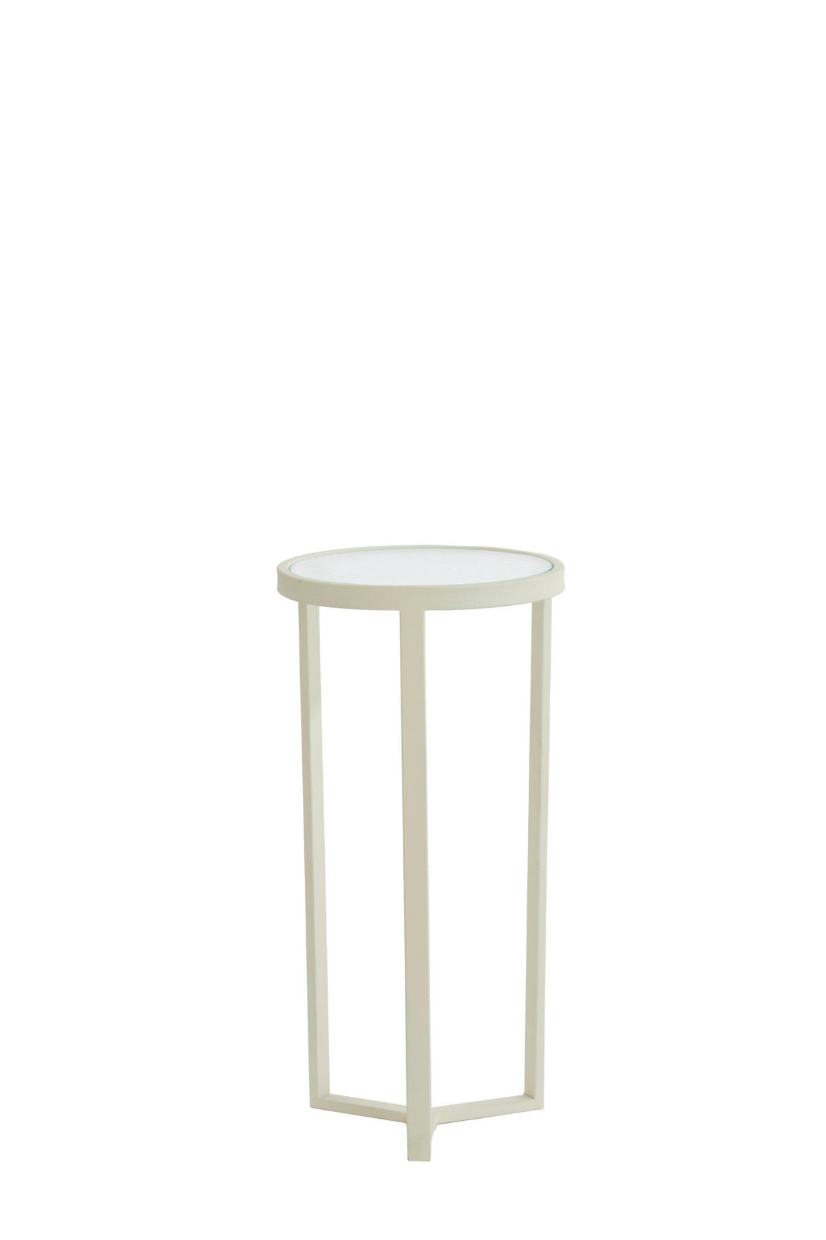 SÄULE Retiro Weiß Ø30/60,5 cm - Weiß, Metall (30/30/60.5cm) - Light & Living