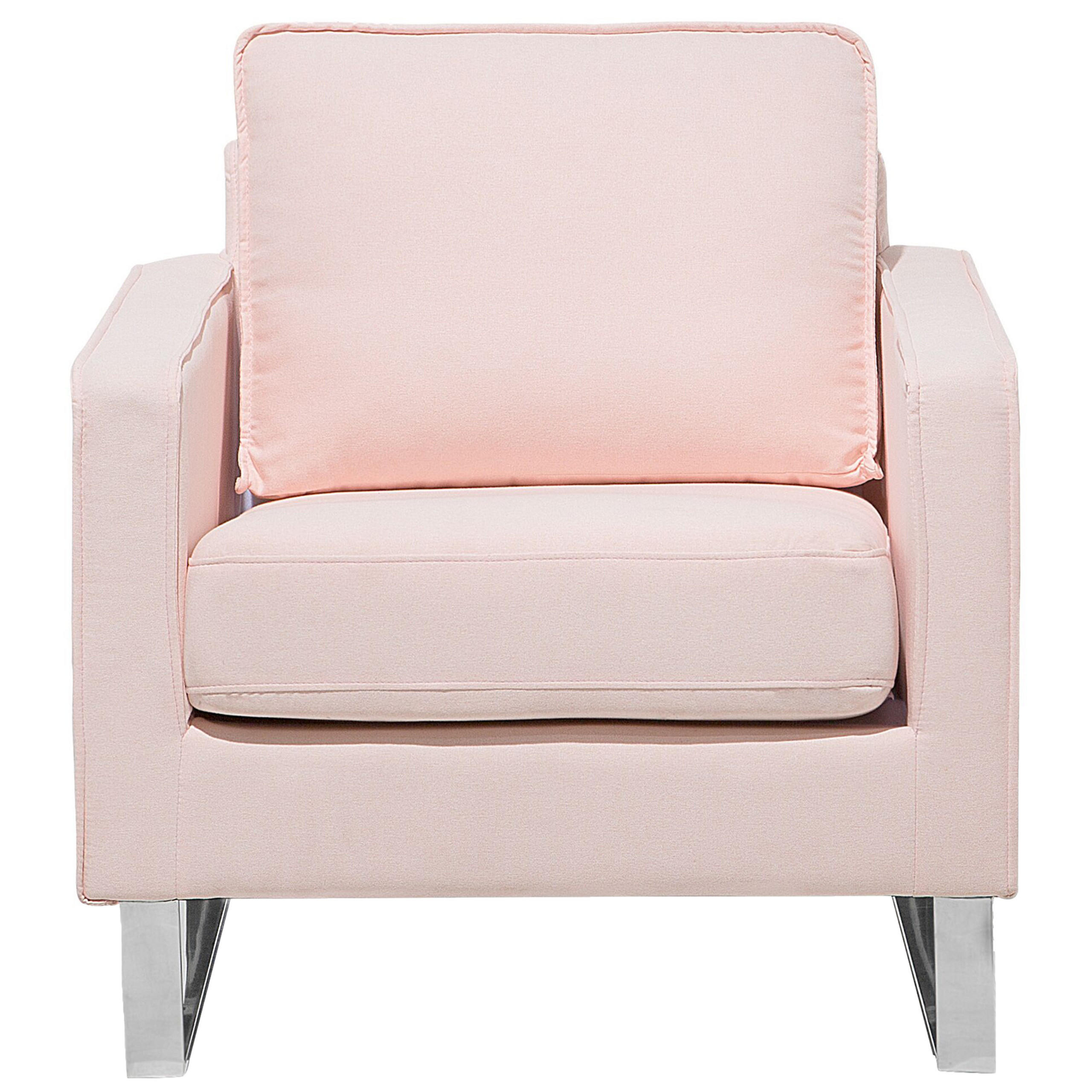 SESSEL Polsterbezug Rosa Vind - Pink, Textil/Metall (76/82/82cm) - Beliani