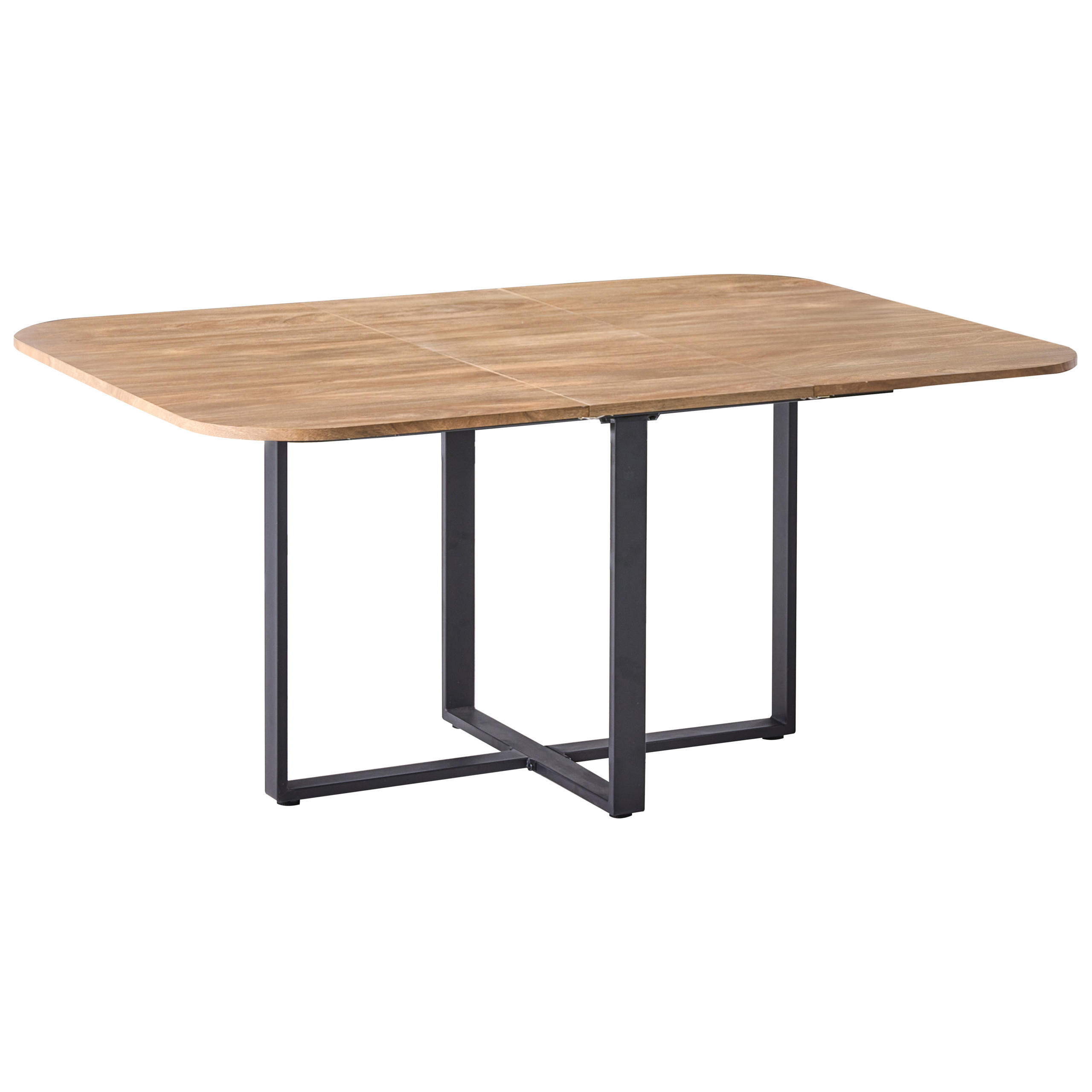 JÍDELNÍ STŮL vysunovací Hnědý 120-160/120 cm Cooper - hnědá, kompozitní dřevo (120/120/75cm) - Beliani
