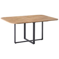 JÍDELNÍ STŮL vysunovací Hnědý 120-160/120 cm Cooper - hnědá, kompozitní dřevo (120/120/75cm) - Beliani