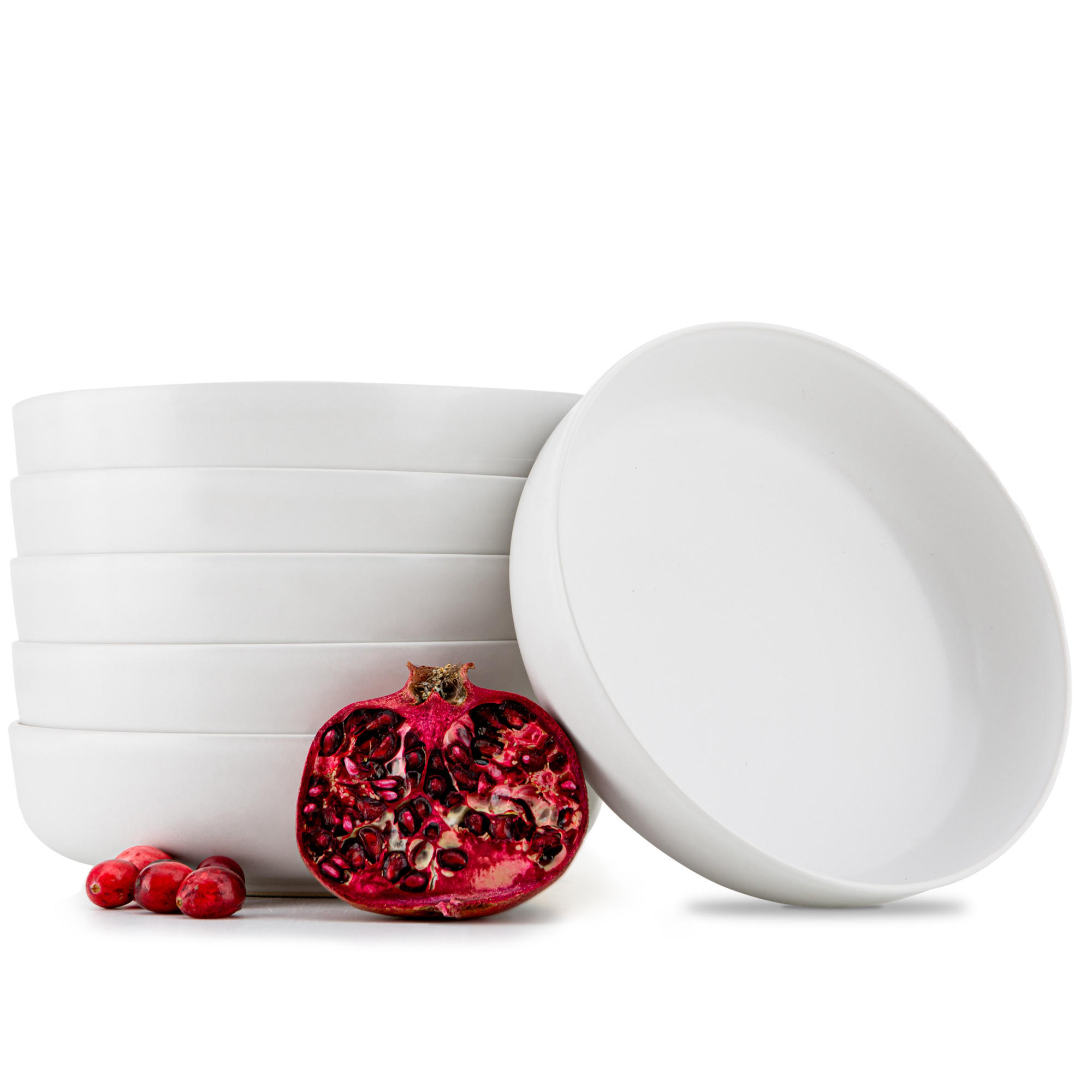 TELLER-SET VICTO 6-tlg Suppenteller - Weiß, Keramik (18cm) - KONSIMO®