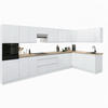 WINKELKÜCHE 420 cm x 200 cm - Aspen KA8-M420 - in Weiß/Hochglanz - Weiß Hochglanz, Holz/Holzwerkstoff (620/212/58cm)