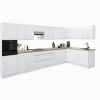 WINKELKÜCHE 420 cm x 200 cm - Aspen KA8-M420 - in Weiß/Hochglanz - Weiß Hochglanz, Holz/Holzwerkstoff (620/212/58cm)