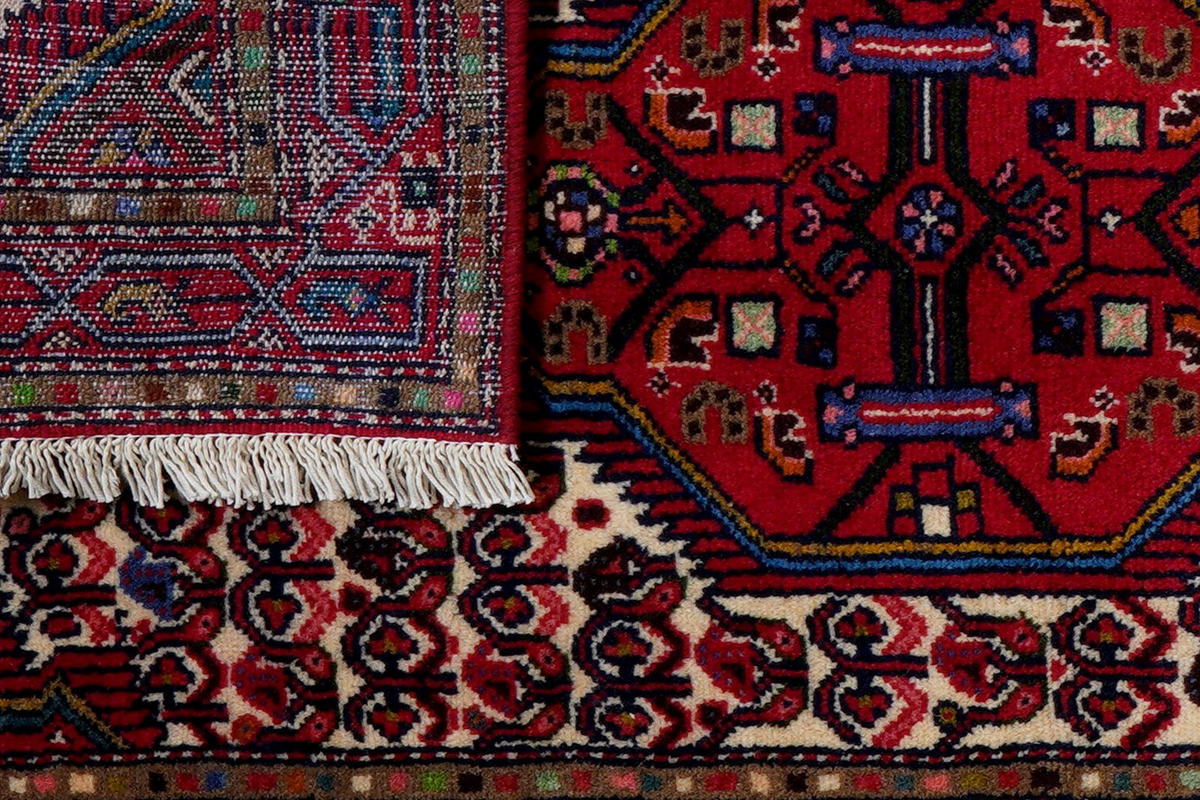 LÄUFER Orient handgeknüpft Assadabad Beige, Rot 290/79 cm Schurwolle - Beige/Rot, Textil (79/290cm) - Looma