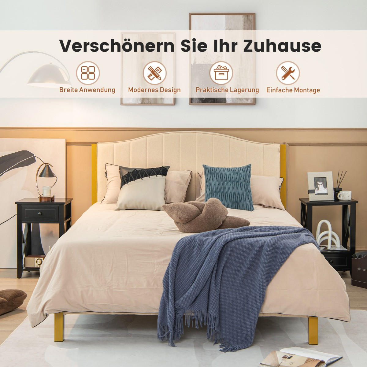 NACHTTISCH Schwarz Holzwerkstoff 40/30/61.5 cm - Schwarz, Holzwerkstoff (40/61.5/30cm) - Gemütlich Home
