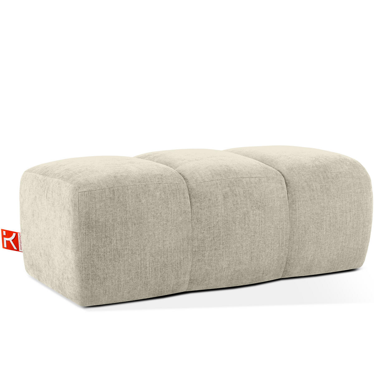 SITZHOCKER FLAVA, Ecru - Ecru, Holz/Holzwerkstoff (123/47/70cm) - KONSIMO®