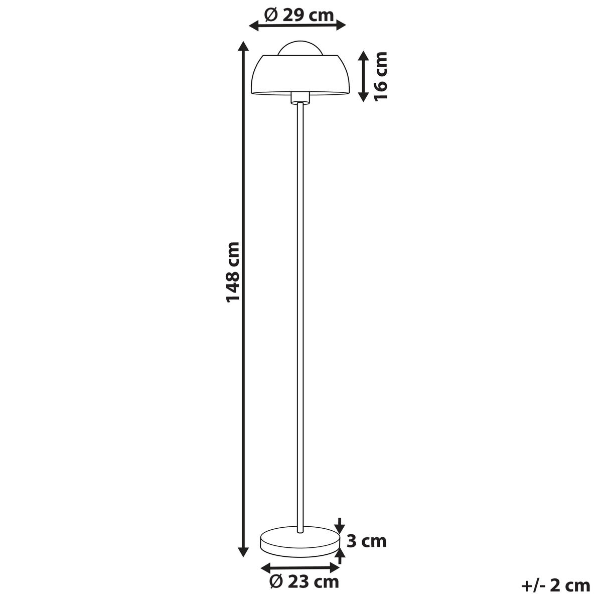 STEHLAMPE Senette 29/29/148 cm - Schwarz, Metall (29/29/148cm) - Beliani