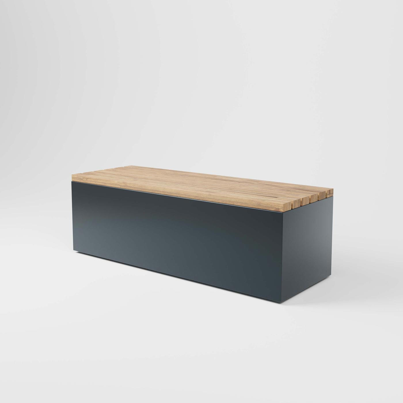 SITZBANK Anthrazit - Anthrazit, Holz (135/45/50cm) - glasprofi24
