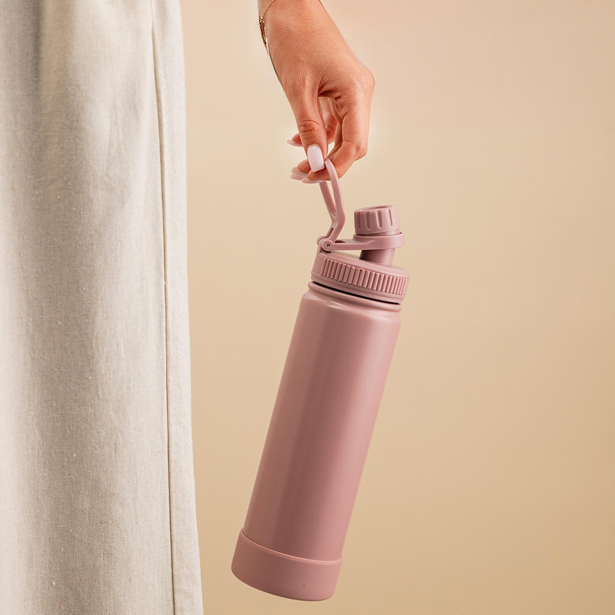 THERMOSFLASCHE Lunare rosa 660 ml - Rosa, Metall (0.66L) - Homla