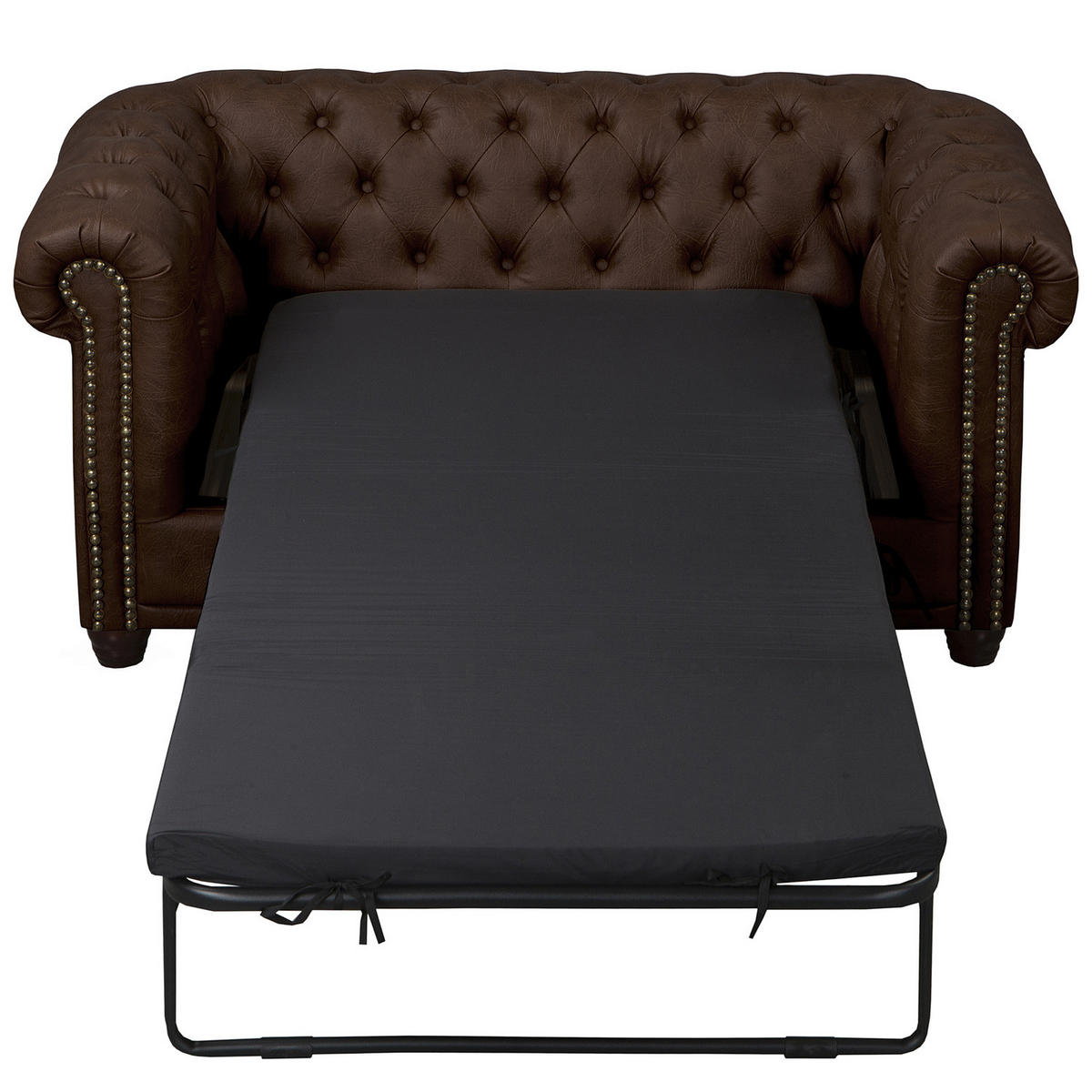 2-SITZER SOFA - Dunkelbraun/Buchefarben, Kunststoff/Buchenholz (148/72/86cm) - home24