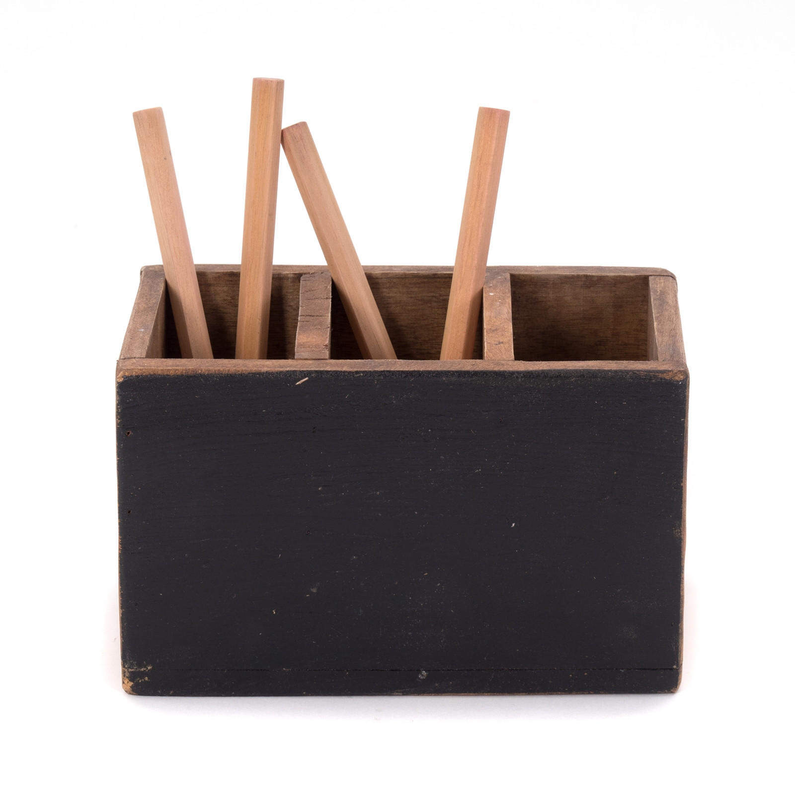 STIFTEHALTERBOX Organize Mahagoni Holz, mit beschreibbarer Tafel naturfarben - Naturfarben, Holz (19/10/12cm) - DESIGN DELIGHTS