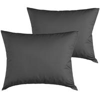 KISSENBEZUG 40x40 cm aus 100% Mikrofaser, Kissenhülle Anthrazit Einfarbig - Anthrazit, Textil (40/40cm) - Carpe Sonno