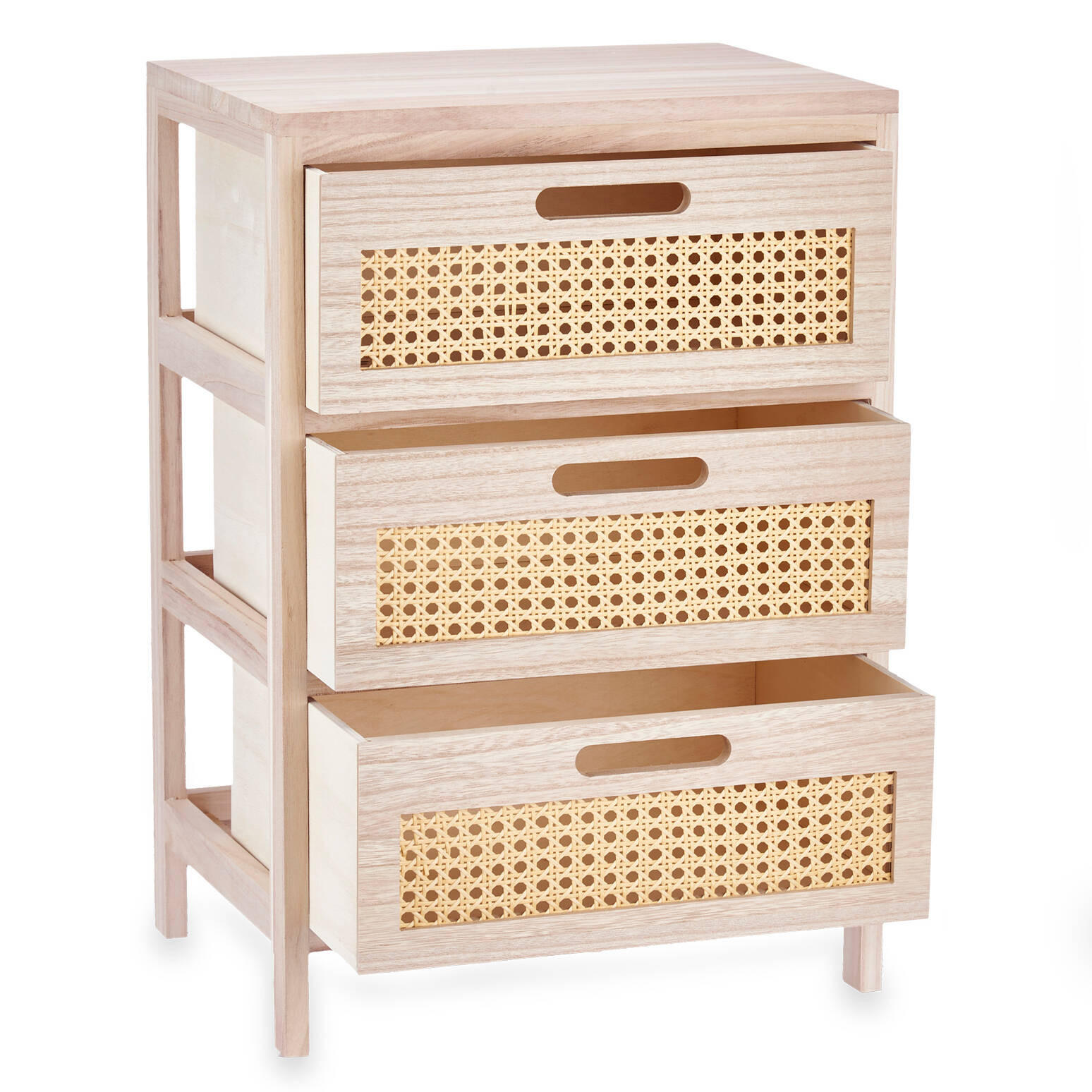 KOMMODE Wiener Geflecht 29/40/58 cm - Braun, Holz (40/58/29cm) - Giftdecor